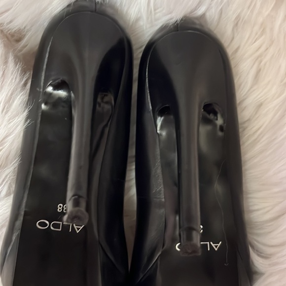 Women’s Black Leather Platform High Heel - Picture 8 of 11